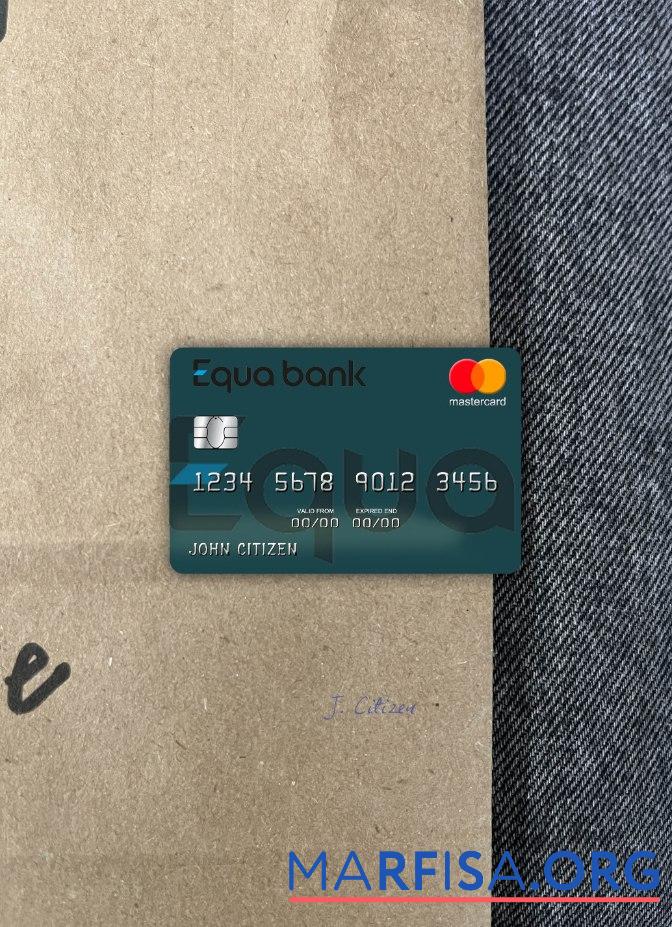 Blank Czech Equa Bank mastercard photolook front sample